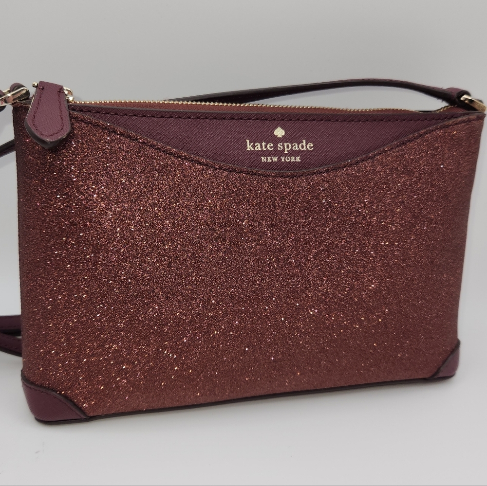 Kate Spade Joeley GLITTER In Deep Nova Crossbody NWOT